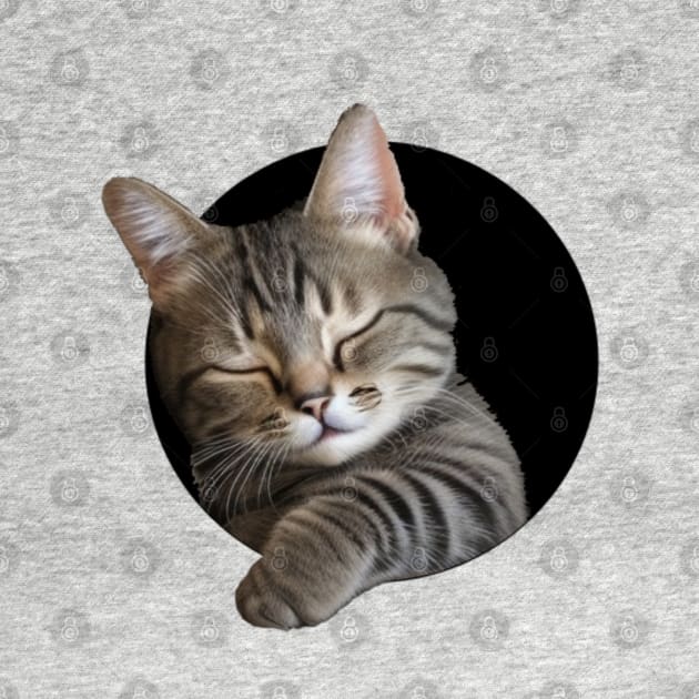 Cute sleeping kitten (too cute!) by Cavaleyn Designs